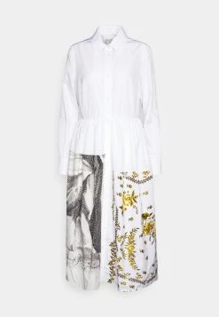 Erdem Long Sleeve Ankle Length Shirt Dress - Blousejurk - White -dress shop 04309f1ec55249a1b872ff584af13c10