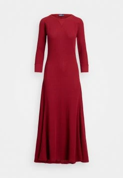 Polo Ralph Lauren Long Sleeve Day Dress - Maxi-Jurk - Garnet -dress shop 06e0dbd665794f52a60590f741c76214