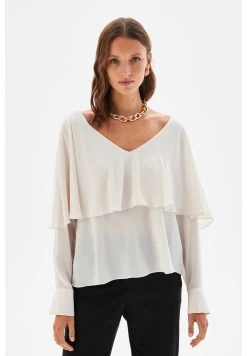 AdL Ruffled Long Sleeve - Blouse - Light Vanilla