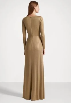 Lauren Ralph Lauren Nadira Long Sleeve Gown - Jerseyjurk - New Bronze -dress shop 0b5ae3392a8d4b9e9254204fa5526783
