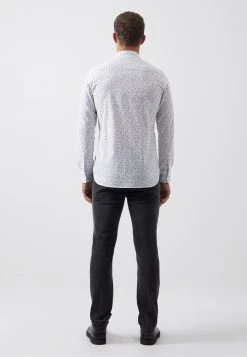 French Connection Long Sleeve- Overhemd - White Black Flower -dress shop 0bb39f87183247abb0c8f18098b0801d