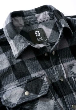 Brandit Jeff Long Sleeve - Overhemd - Black Grey -dress shop 0d22372498b642e8aee5743a6fee171e