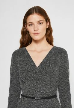 Lauren Ralph Lauren Banon Long Sleeve Dress - Etui-Jurk - Black/Ivory Marl 9 Lauren Ralph Lauren Banon Long Sleeve Dress - Etui-Jurk - Black/Ivory Marl -dress shop 13d6c9d31a8541a9b37f368efbaa997f