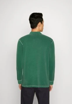 Marc O'Polo Long Sleeve Flatlock Details - Poloshirt - Kale -dress shop 14eb2136a09a4e73beca7b1b67951fea