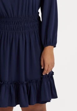 Kinslie Long Sleeve Day Dress - Jerseyjurk - Refined Navy -dress shop 163c587f0aa84bd483939d6186cc5907