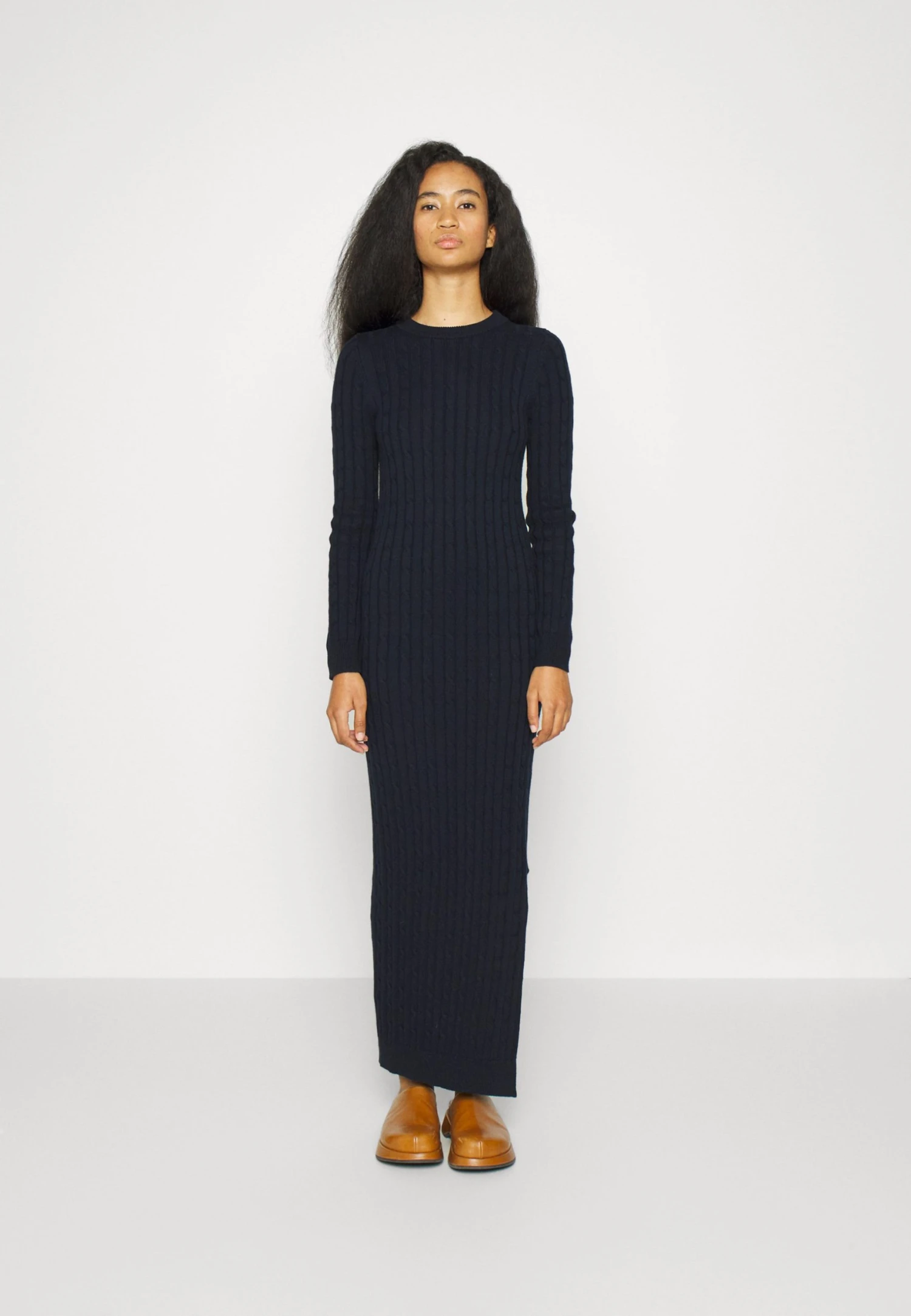Filippa K Long Sleeve Dress - Gebreide Jurk - Navy 3 Filippa K Long Sleeve Dress - Gebreide Jurk - Navy - Afbeelding 3