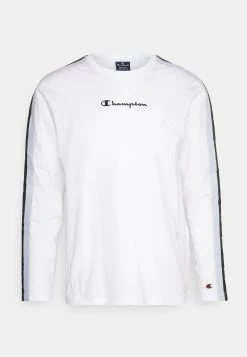Champion Tape Crewneck Long Sleeve - Longsleeve - White -dress shop 1d454db061a44c45b273a3634e120fbf