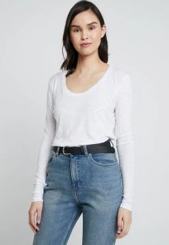 American Vintage Jacksonville Round Neck Long Sleeve - Longsleeve - Blanc