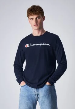 Champion Classic Crewneck Long Sleeve Large Logo America - Longsleeve - Dark Blue