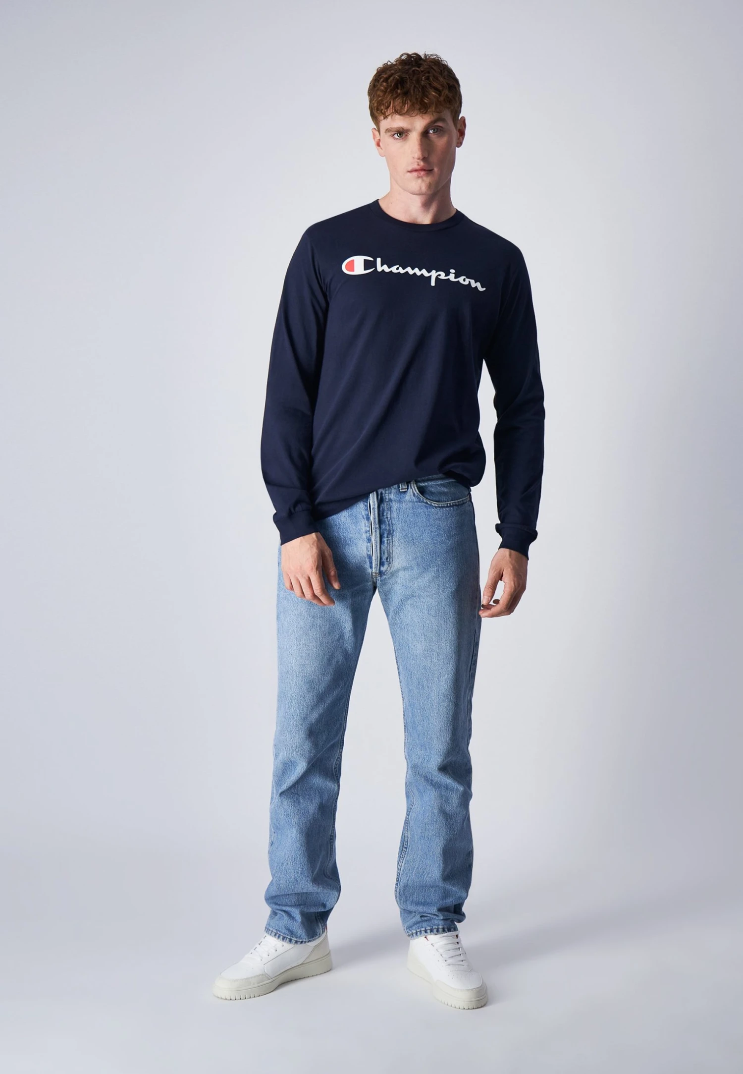 Champion Classic Crewneck Long Sleeve Large Logo America - Longsleeve - Dark Blue 2 Champion Classic Crewneck Long Sleeve Large Logo America - Longsleeve - Dark Blue - Afbeelding 2