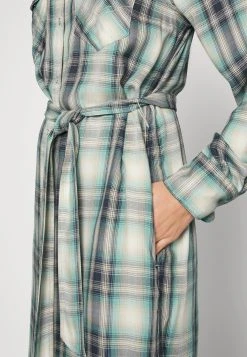 Lauren Ralph Lauren Lauren Long Sleeve Day Dress - Blousejurk - Blue/Green Multi -dress shop 212dcf987968448f8b65d0ce8940f498