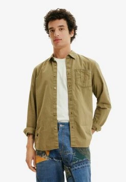 Desigual Long-Sleeve Embroidered - Overhemd - Green