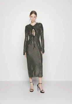 Christopher Kane The Mercury Long Sleeve Hotfix Dress - Cocktailjurk - Black/White