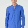 Antioch Mandarin Collar Long Sleeve - Overhemd - Sax