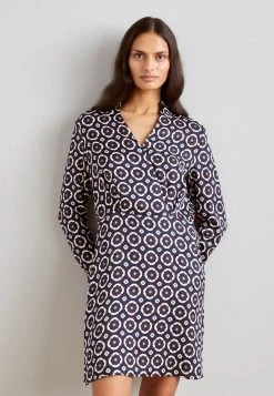 Marc O'Polo Modern Wrap Style Shirt Collar Long Sleeve - Cocktailjurk - Multi