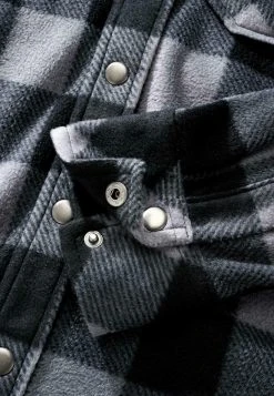 Brandit Jeff Long Sleeve - Overhemd - Black Grey -dress shop 23d5388e20174265950bece2805f11a1