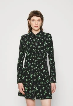 Calvin Klein Jeans Long Sleeve Shirt Dress - Blousejurk - Black