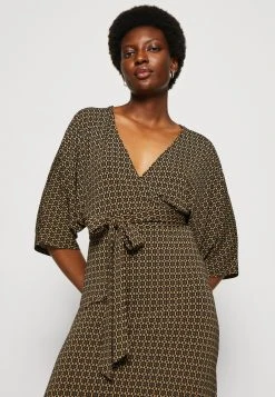 Marc O'Polo Dress Long Sleeve V Neck Wrap Dress - Jerseyjurk - Multi/Nordic Sand -dress shop 27d1c73661244fff9ca12547ec11bf18