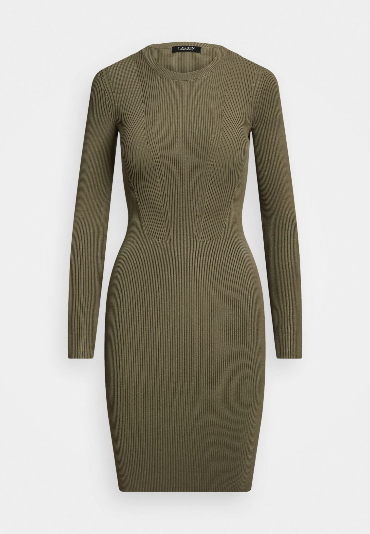 Lauren Ralph Lauren Geojinay Long Sleeve Day Dress - Gebreide Jurk - Olive Fern 4 Lauren Ralph Lauren Geojinay Long Sleeve Day Dress - Gebreide Jurk - Olive Fern - Afbeelding 4