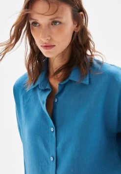 AdL Long Sleeve- Overhemdblouse - Indigo -dress shop 2977e40269e84d2487957a3b64fd66c1