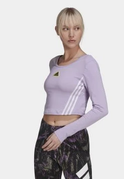 Adidas Sportswear Crop Long Sleeve- Longsleeve - Purple Glow