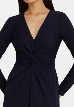 Lauren Ralph Lauren Nadira Long Sleeve Gown - Jerseyjurk - Lighthouse Navy -dress shop 2cf5520df91646428b18342a53925ead