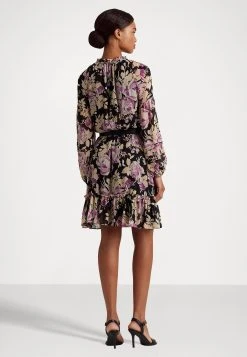 Lauren Ralph Lauren Hepziba Long Sleeve Day Dress - Jurk - Black/Lavender/Cream 7 Lauren Ralph Lauren Hepziba Long Sleeve Day Dress - Jurk - Black/Lavender/Cream -dress shop 2fee02abb231426e8235d1afbc38ad94