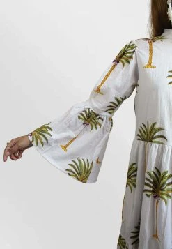 Bombay Sunset Long Sleeve Palm - Maxi-Jurk - White 10 Bombay Sunset Long Sleeve Palm - Maxi-Jurk - White -dress shop 32785c2eaf3a476da0a01b8846067a79