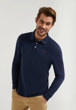 POLO CLUB Long Sleeve Regular Fit- Poloshirt - Navy