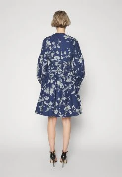 Erdem Long Sleeve Tiered With Volume Hem - Cocktailjurk - Vine Indigo -dress shop 3d7043f679324df79d9df82f48cc89dd