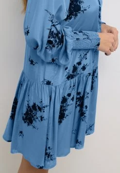 Kaffe Kagilla Long Sleeve - Blousejurk - Regatta Black Flower Print -dress shop 45bf387598724084823683cfa1577e06