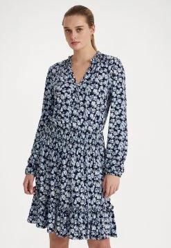 Lauren Ralph Lauren Kinslie Long Sleeve Day Dress - Jerseyjurk - Blue