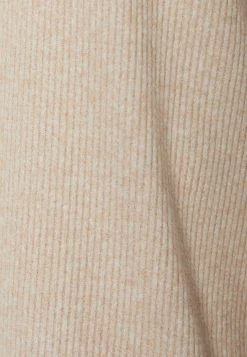 BERSHKA Long Sleeve - Gebreide Jurk - Sand -dress shop 485733333c074ef5aaaa916e92c3a68b