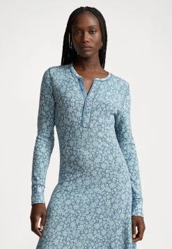 Polo Ralph Lauren Long Sleeve Day Dress - Jurk - Navy Floral