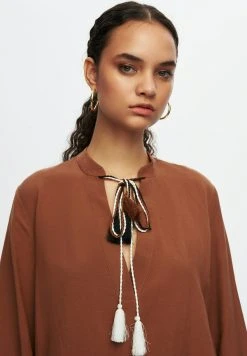 AdL Long Sleeve - Blouse - Camel -dress shop 4fd32b44ca264d608c610eda0e97b598