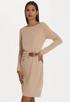 Lauren Ralph Lauren Gyorgy Long Sleeve Day Dress - Etui-Jurk - Birch Tan