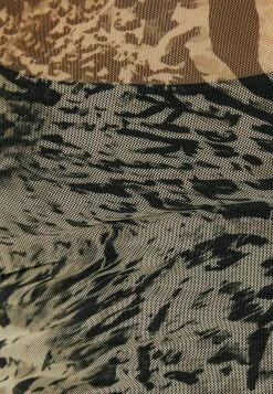 BERSHKA Long Sleeve - Maxi-Jurk - Mottled Dark Brown -dress shop 5af1570c4be34b1b821b57b190bbdd32