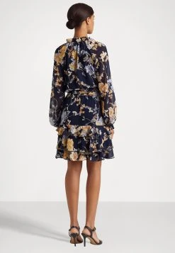 Ravilla Long Sleeve Day Dress - Jurk - Navy -dress shop 60bd09be045f4efb9330abab4b39cac3