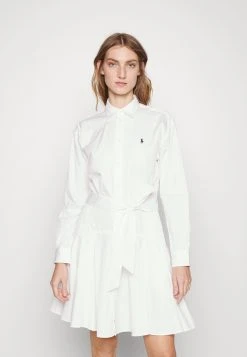 Polo Ralph Lauren Long Sleeve Day Dress - Blousejurk - White