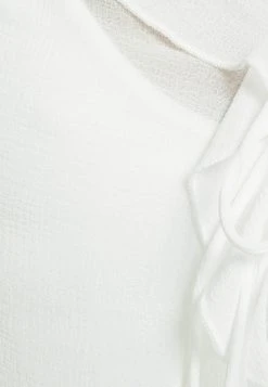 BERSHKA Ruffled Long Sleeve - Blouse - White -dress shop 64a6d7a4a1ff4c8c8525f9a11fcd858f