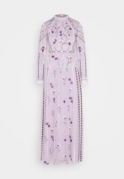 Maya Deluxe Premium Long Sleeve Maxi Dress - Galajurk - Lilac Multi -dress shop 68fcb60fa3bf466daa0a17436f9b50e1