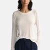 Gant Lightweight Long Sleeve - Longsleeve - Eggshell