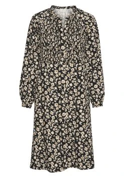 Kaffe Bpella Long Sleeve Dress - Blousejurk - Black Yellow Flowers -dress shop 6c1e8fa4f12b48dd84a9e4be35e78314