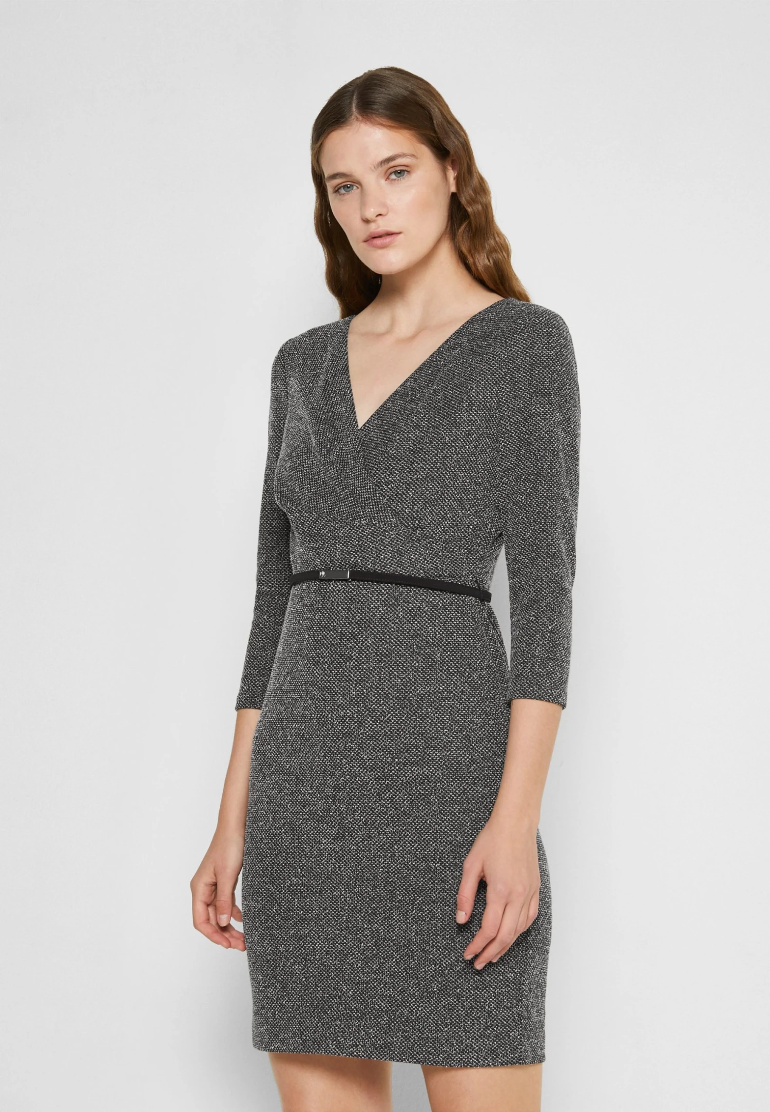 Lauren Ralph Lauren Banon Long Sleeve Dress - Etui-Jurk - Black/Ivory Marl 1 Lauren Ralph Lauren Banon Long Sleeve Dress - Etui-Jurk - Black/Ivory Marl
