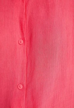 BERSHKA Long Sleeve - Overhemdblouse - Coral -dress shop 6dcbe10fa9164194bafedac29a434516