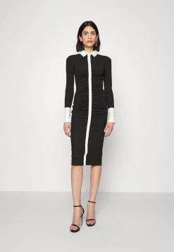 KARL LAGERFELD Long Sleeve Polo - Jerseyjurk - Black