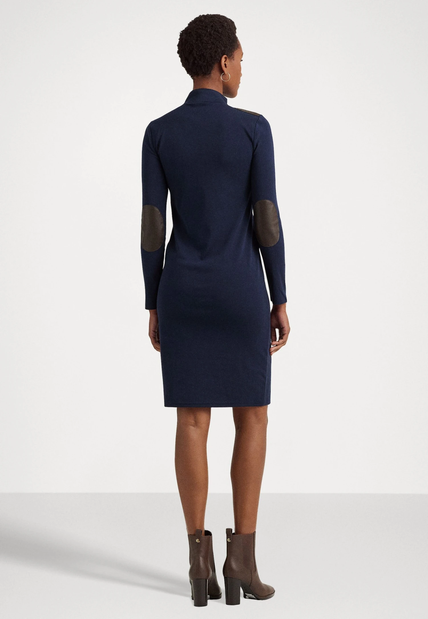 Lauren Ralph Lauren Alzena Long Sleeve Day Dress - Jerseyjurk -Navy 3 Lauren Ralph Lauren Alzena Long Sleeve Day Dress - Jerseyjurk -Navy - Afbeelding 3