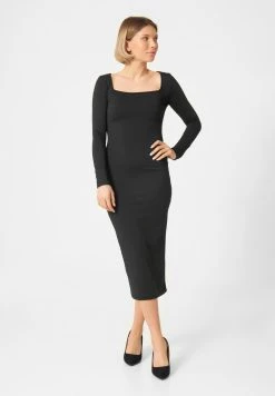 SQUAD THE LABEL Long Sleeve - Etui-Jurk - Schwarz