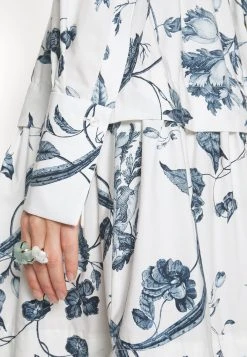 Erdem Long Sleeve Tier Dress Pin Tuck Detail - Blousejurk - Vine White -dress shop 7230af4ed9774c68bc4bbf54c19c5850