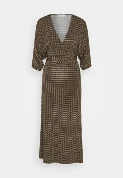 Marc O'Polo Dress Long Sleeve V Neck Wrap Dress - Jerseyjurk - Multi/Nordic Sand -dress shop 777849c3b0b24e6289d3011655992314
